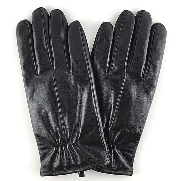 ISOTONER Men's Black  Leather Winter Gloves Insulated Touchscreen Size Large - Picture 12 of 12